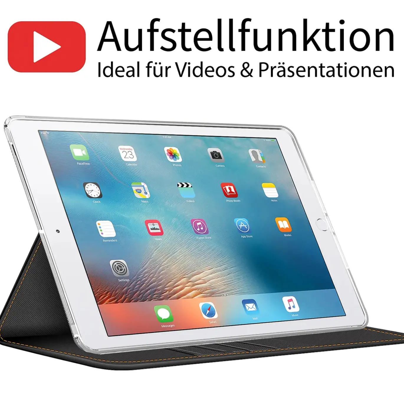 9,7" iPad Pro - Tablet Klapphülle im Jeanslook