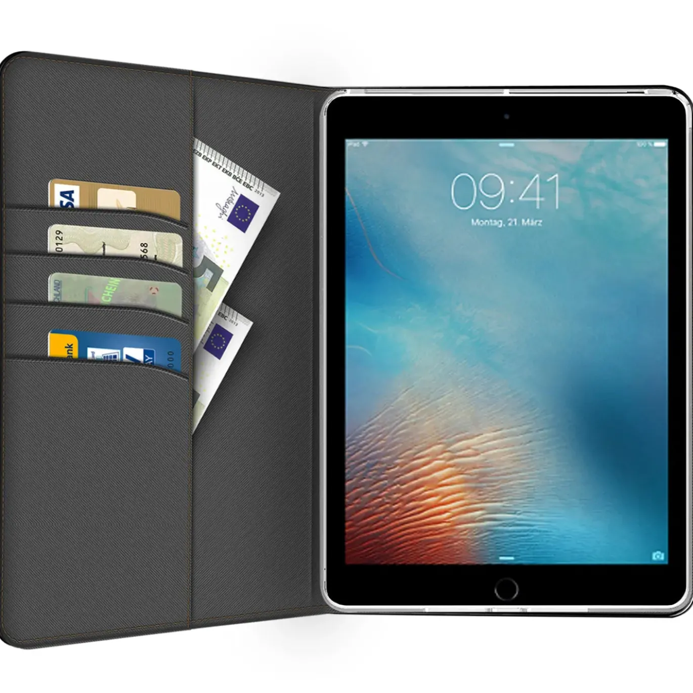 9,7" iPad Pro - Tablet Klapphülle im Jeanslook