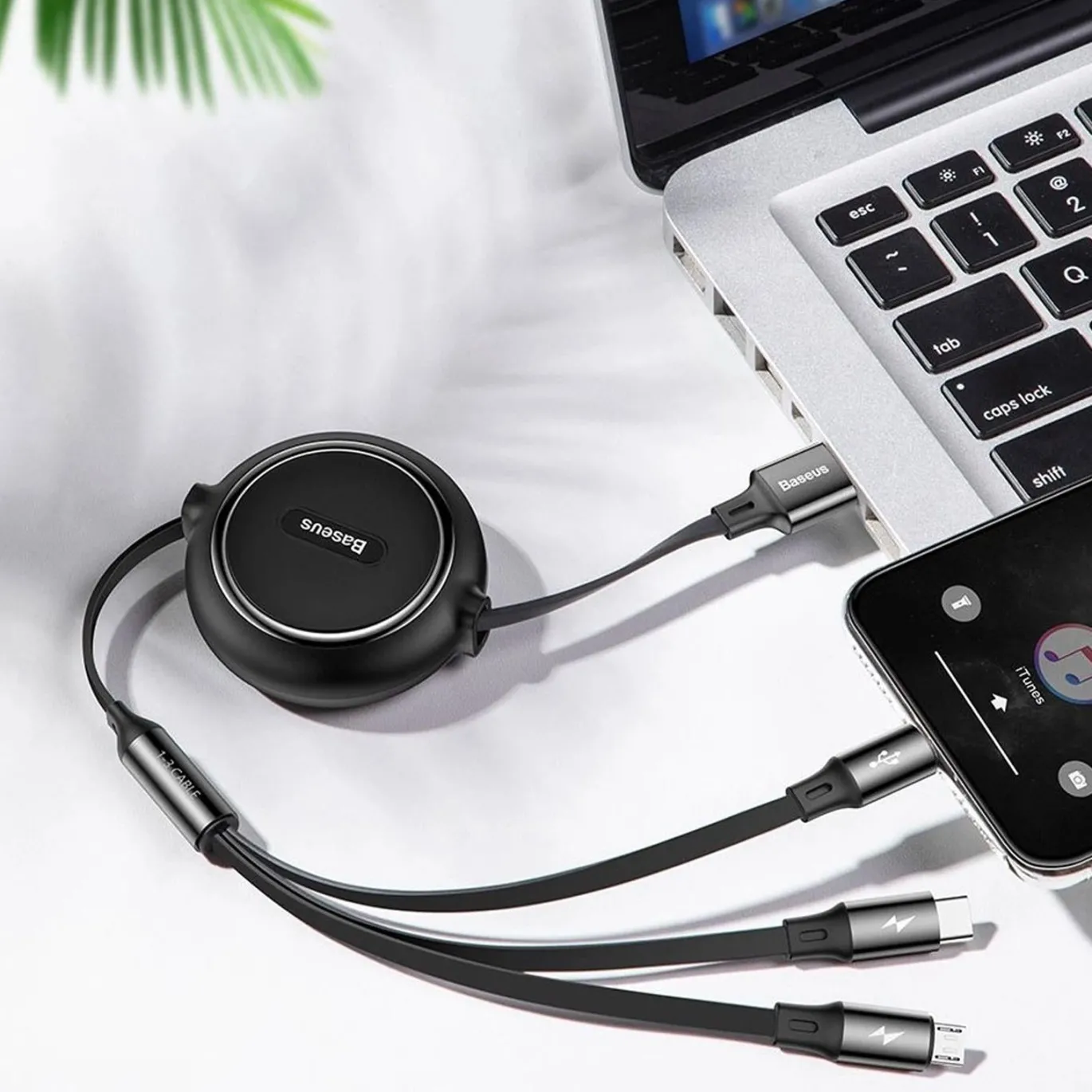Baseus USB Kabel - CAMLT-JH01 - 3in1 - Schwarz