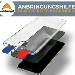 Blickschutzfolie für iPhone 12 / 12 Pro mit Montagerahmen - iPhone 12 / 12 Pro Sichtschutz