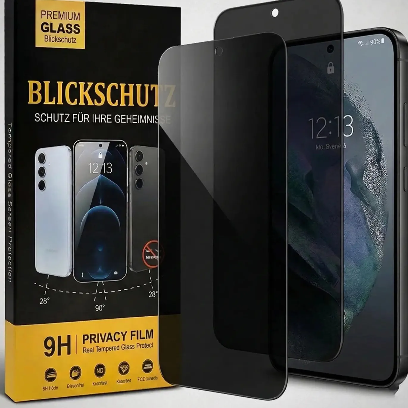 Blickschutzfolie für Samsung Galaxy S25 FE - Premium Sichtschutz & Panzerglas