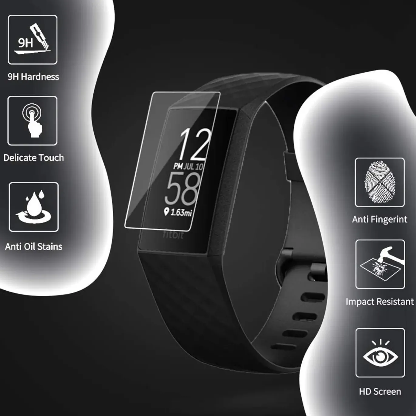 6er Set Schutzfolien - Fitbit