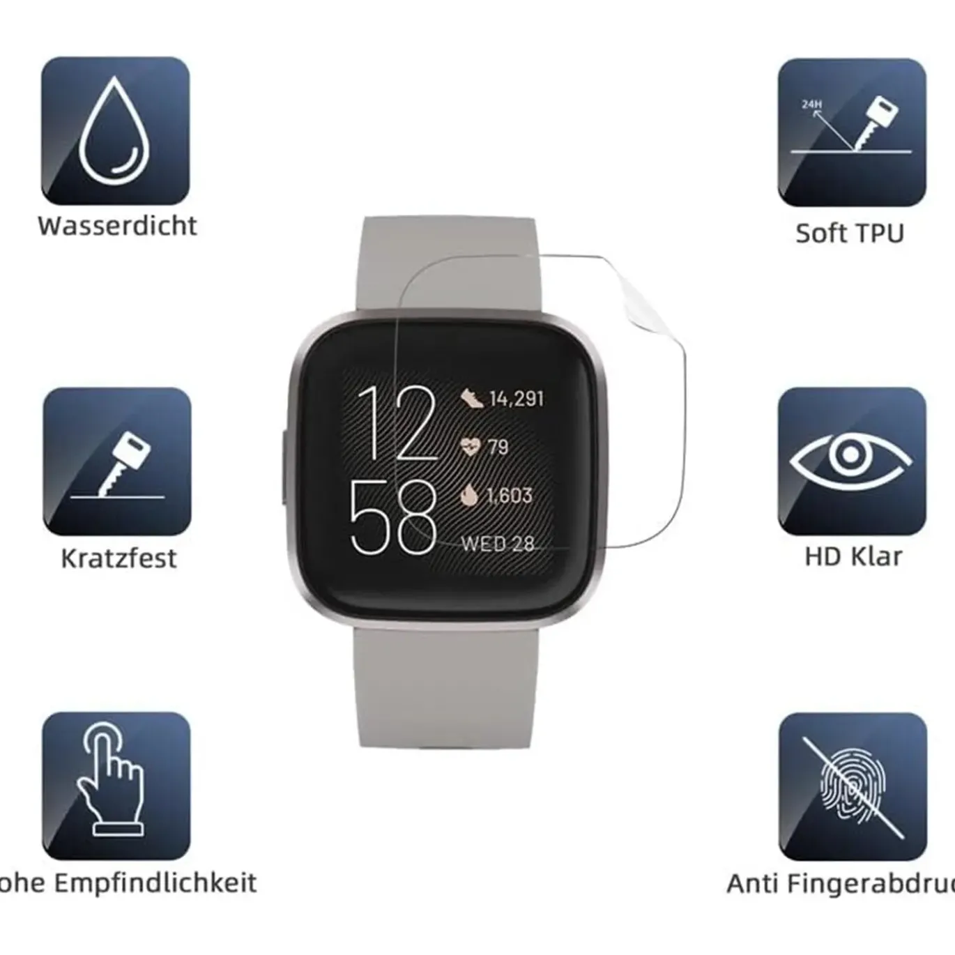 6er Set Schutzfolien - Fitbit