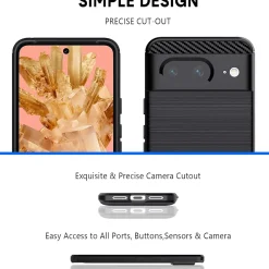 Google Pixel 8 - Carbon Case Hülle, stoßfest