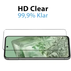 Google Pixel 8 - 9H Displayschutzfolie 2x Display & Kamera