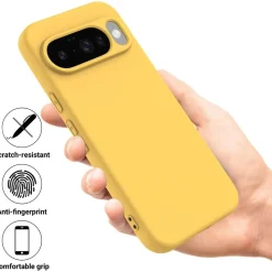 Google Pixel 10 - Silikon Case mit Mikrofaser-Innenseite