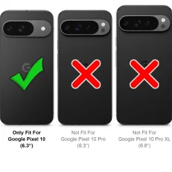 Google Pixel 10 - Silikon Case mit Mikrofaser-Innenseite