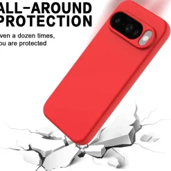 Google Pixel 10 - Silikon Case mit Mikrofaser-Innenseite