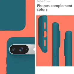 Google Pixel 9 - Silikon Case mit Mikrofaser-Innenseite