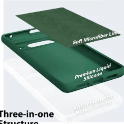 Google Pixel 8 - Silikon Case mit Mikrofaser-Innenseite