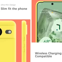 Google Pixel 8 - Silikon Case mit Mikrofaser-Innenseite