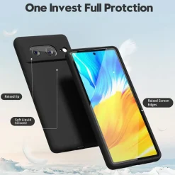 Google Pixel 8 - Silikon Case mit Mikrofaser-Innenseite