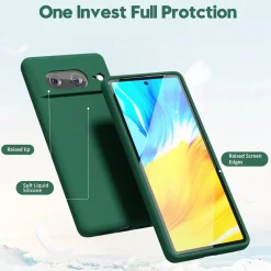 Google Pixel 8 - Silikon Case mit Mikrofaser-Innenseite