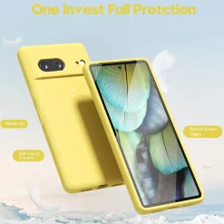 Google Pixel 8 - Silikon Case mit Mikrofaser-Innenseite