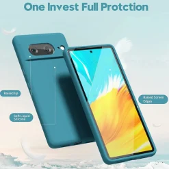 Google Pixel 8 - Silikon Case mit Mikrofaser-Innenseite