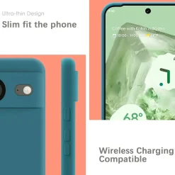 Google Pixel 8 - Silikon Case mit Mikrofaser-Innenseite