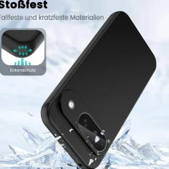 Google Pixel 9 - Slim Silikon Backcover Schwarz
