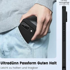 Google Pixel 9 - Slim Silikon Backcover Schwarz