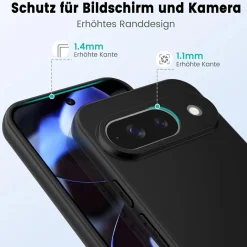 Google Pixel 9 - Slim Silikon Backcover Schwarz