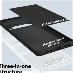 Google Pixel 8 Pro - Silikon Case mit Mikrofaser-Innenseite