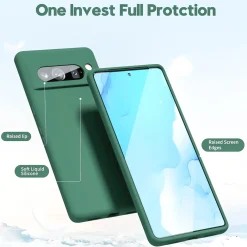 Google Pixel 8 Pro - Silikon Case mit Mikrofaser-Innenseite