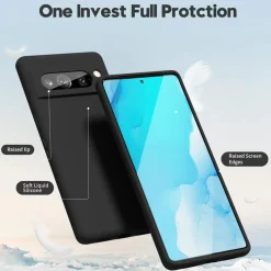 Google Pixel 8 Pro - Silikon Case mit Mikrofaser-Innenseite