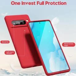 Google Pixel 8 Pro - Silikon Case mit Mikrofaser-Innenseite
