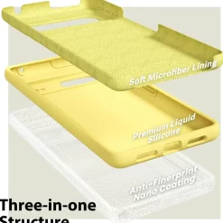 Google Pixel 8 Pro - Silikon Case mit Mikrofaser-Innenseite