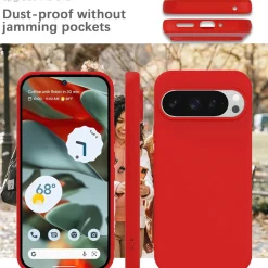 Google Pixel 9 Pro - Silikon Case mit Mikrofaser-Innenseite