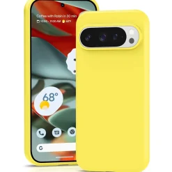 Google Pixel 9 Pro - Silikon Case mit Mikrofaser-Innenseite