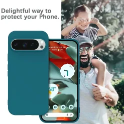 Google Pixel 9 Pro - Silikon Case mit Mikrofaser-Innenseite