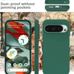 Google Pixel 9 Pro - Silikon Case mit Mikrofaser-Innenseite