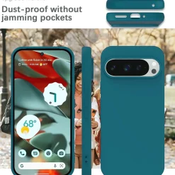 Google Pixel 9 Pro - Silikon Case mit Mikrofaser-Innenseite