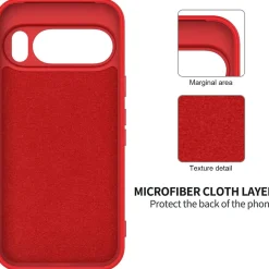 Google Pixel 10 Pro - Silikon Case mit Mikrofaser-Innenseite