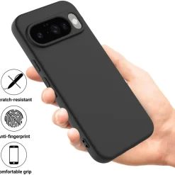 Google Pixel 10 Pro - Silikon Case mit Mikrofaser-Innenseite