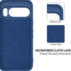 Google Pixel 10 Pro - Silikon Case mit Mikrofaser-Innenseite