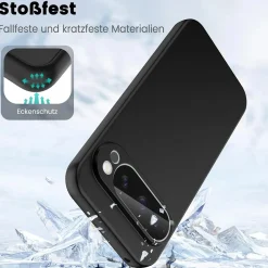 Google Pixel 9 Pro - Slim Silikon Backcover Schwarz