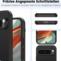 Google Pixel 9 Pro - Slim Silikon Backcover Schwarz