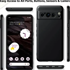 Google Pixel 8 Pro - Slim Silikon Backcover Schwarz