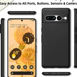 Google Pixel 7 Pro - Slim Silikon Backcover Schwarz