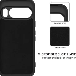 Google Pixel 10 Pro XL - Silikon Case mit Mikrofaser-Innenseite