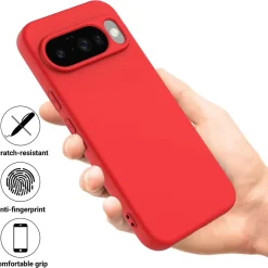 Google Pixel 10 Pro XL - Silikon Case mit Mikrofaser-Innenseite