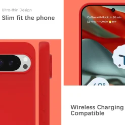 Google Pixel 9 Pro XL - Silikon Case mit Mikrofaser-Innenseite