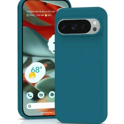 Google Pixel 9 Pro XL - Silikon Case mit Mikrofaser-Innenseite