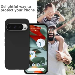 Google Pixel 9 Pro XL - Silikon Case mit Mikrofaser-Innenseite