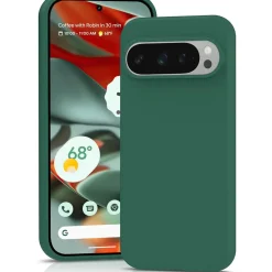 Google Pixel 9 Pro XL - Silikon Case mit Mikrofaser-Innenseite