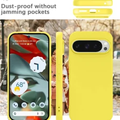 Google Pixel 9 Pro XL - Silikon Case mit Mikrofaser-Innenseite