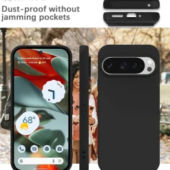 Google Pixel 9 Pro XL - Silikon Case mit Mikrofaser-Innenseite