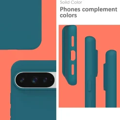 Google Pixel 9 Pro XL - Silikon Case mit Mikrofaser-Innenseite