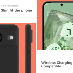 Google Pixel 8a - Silikon Case mit Mikrofaser-Innenseite